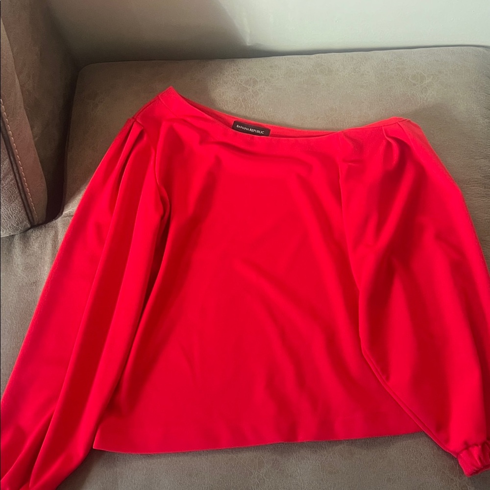 Banana Republic Vibrant Red Blouse
